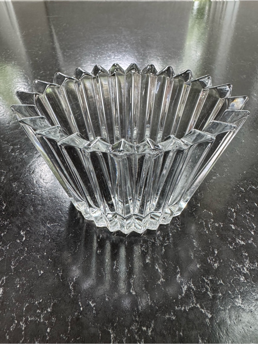 Mikasa Studio Nova Crystal Glass Votive  Candleholder 4.25 W & 2.75 H
